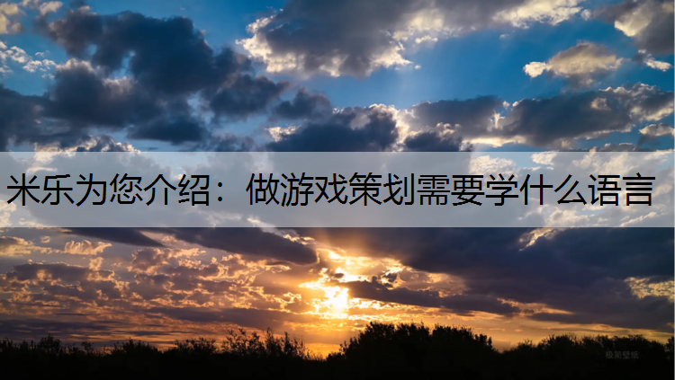 <strong>米乐为您介绍：做游戏策划需要学什么语言</strong>